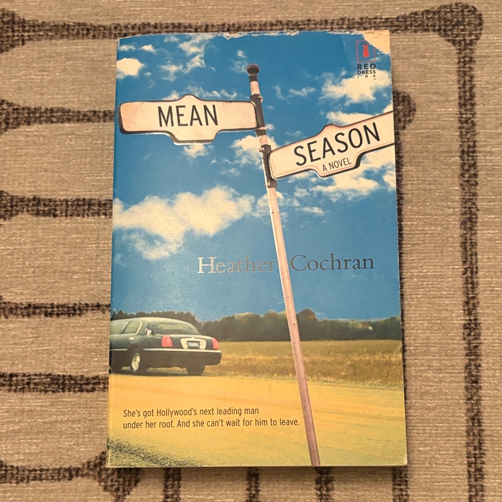 Mean Season Novel by Heather Cochran - Blue and Yellow Cover